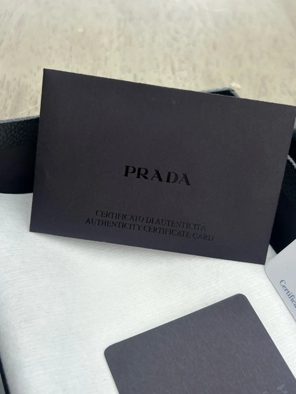 Authentic Prada Vitello Move Box‎ & Authenticity Card Set - Model 1ML009